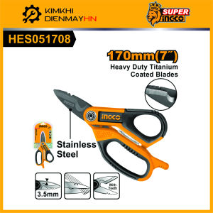 Kéo cắt dây điện cao cấp chất liệu thép không rỉ mạ titan INGCO HES051708