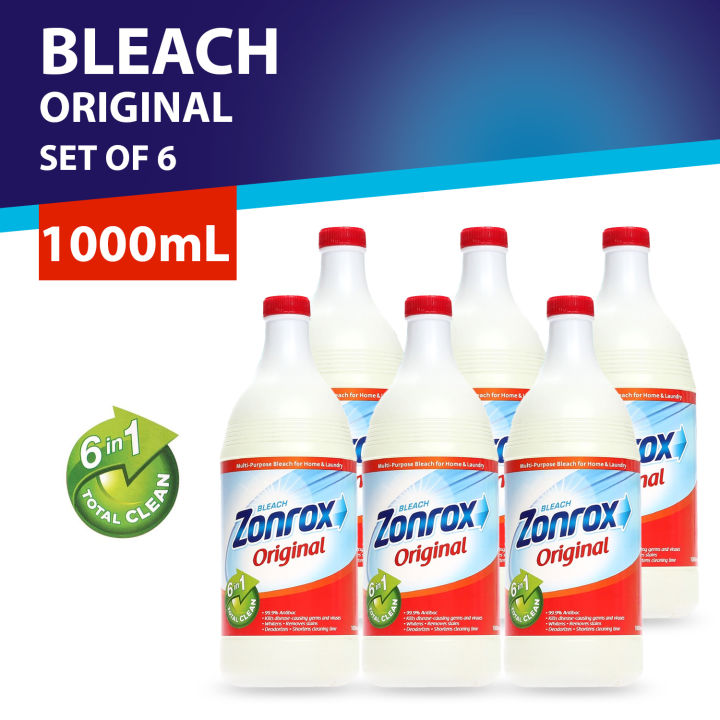 Zonrox Bleach Original (1 Liter) x6 | Lazada PH