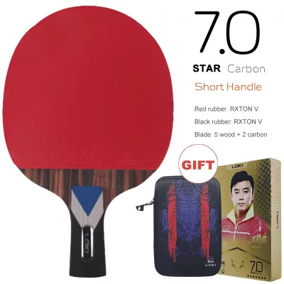 Loki 7/8/9 Star Professional Ping Pong Bat with Original Bag Attack-Loop High Sticky Table Tennis Racket Carbon Blade Paddle for Fast Attack