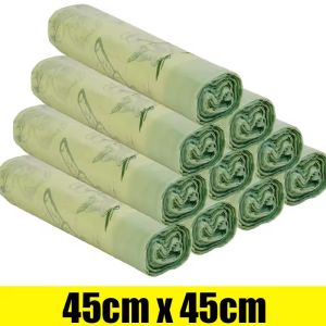 5Rolls Extra Large Handheld Kitchen Garbage Bag with Mosquito Proof Drawstring Thickened Cleaning Bag for Household Use