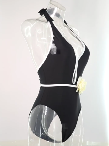 Phụ Nữ Lao V Cổ Áo Tắm Tummy Kiểm Soát Swimswears Phụ Nữ Halterneck Áo Tắm Bộ Monokini hở lưng Bộ Đồ Tắm