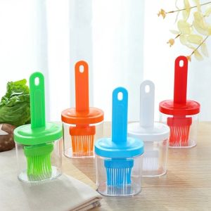 JING Multipurpose Silicone Oil Brush High Temperature Resistant With Bottle Baking Brush Durable Barbecue Oil Brush Barbecue