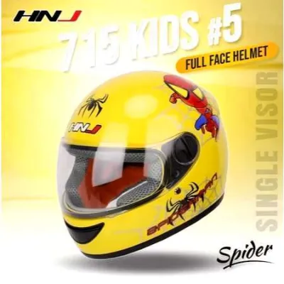 HNJ A4-010-K SPIDE HELMET for Kids Motorcycle Helmets Full Face Childrens Motor Helmet Single Visor