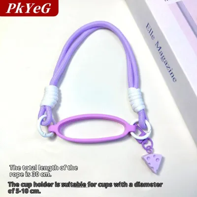[COD] PkYeG Kẹo màu Silicone chai nước xử lý dây đeo chai nước dây treo dây có thể tháo rời dây đeo chai cốc phụ kiện
