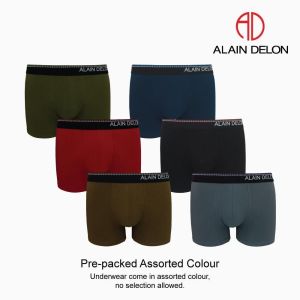 Alain Delon (2 Pcs) PLUS Comfort Flex Mens Cotton Spandex Trunk Underwear Soft Stretch Breathable Fit – AD8241