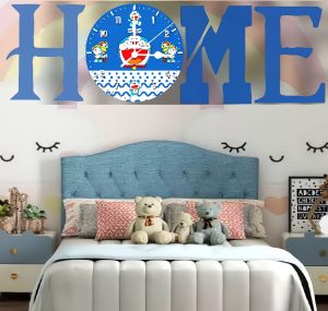 Jam dan Hiasan Dinding Modern Abjad HOME / jam dinding karkater huruf timbul home
