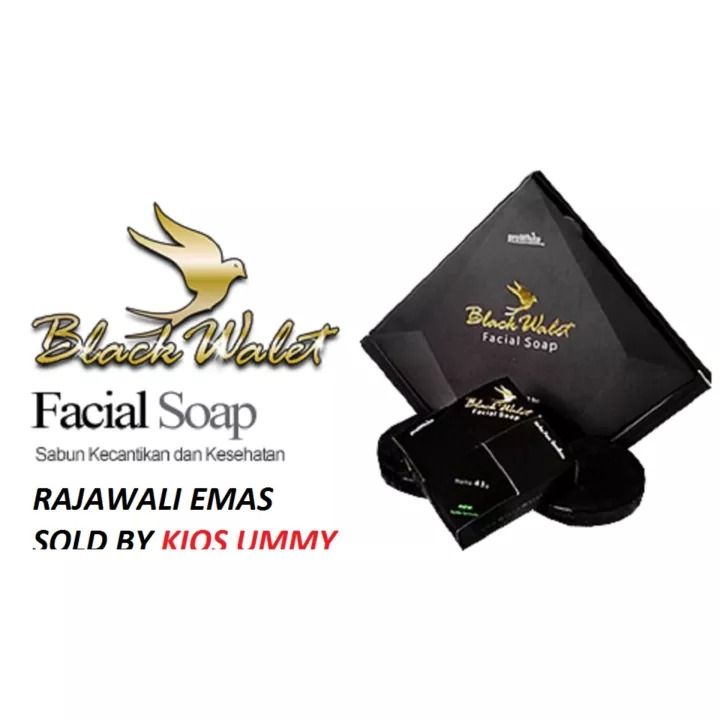 Sabun Black Walet Rajawali Emas Facial Soap isi 3 pcs 45 gr sabun black walet