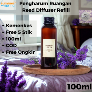 Refill Pewangi Ruangan Reed Diffuser Free Stik Kamar Kantor Toilet Hotel Premium 100ml