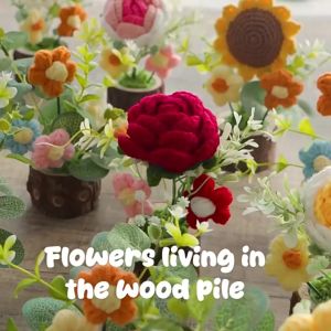 [SG] VIVA Sunflower/Rose/Tulip Crochet Flower Single Stalk Valentines Day Gift & Bouquet Gift Knitted Flower Mother Day