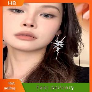 HB Grunge Aesthetic Irregular Thorn Dangle Earrings Y2K Punk Retro Fashion Geometric Jewelry For Women Gift