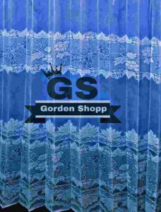 Gorden vitras tipis gorden daleman transparan motip bunga anggur putih cocok untuk jendel/pintu tinggi 190cm