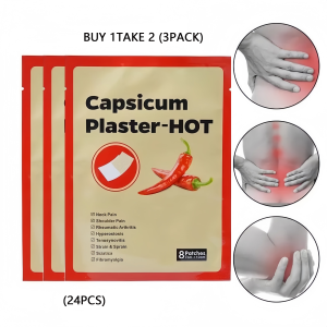 【Buy 1 Take 2】Chili Paste Shoulder Patch Cervical Spine Lumbar Spine Chinese Herbal Arthritis Pain Relief Patch Waist And Leg Care Patch Pain Relief Patch Muscle Hot Compress Patch Porous Chili Pad 8pcs/Pack