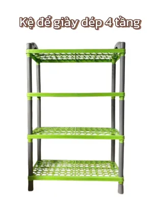 Kệ giày dép 4 tầng bằng nhựa - kệ để giày dép tự tháo lắp Hàng Việt Nam Kệ Để Đồ Nhà Bếp Treo Tường kệ kệ đựng gia vị kệ đựng mỹ phẩm kệ 4 tầng kệ 3 tầng kệ nhà bếp kệ nhà tắm kệ phòng khách