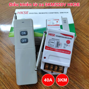 Bộ công tắc điều khiển từ xa động cơ máy bơm nước 40A/220V HKSE-3000m (3km) bộ điều khiển điện từ xa rf