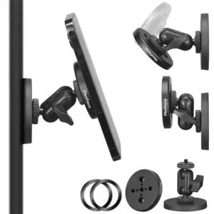 FCDual Magnetic Phone Mount Holder with Double Ball Sided Magnet for Gym Record for MagSafe for iPhone & Android Smartphone Stand