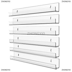 [COD] ZHONGYI0 ที่แขวนติดผนังอะคริลิคยาทาเล็บขาตั้งใสชั้นจัดของตกแต่งร้านยาทาเล็บ