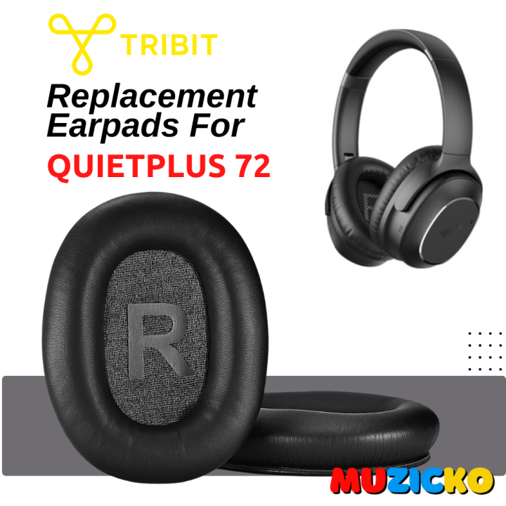 1Pair Tribit QuietPlus 72 Protein Leather Replacement Ear Pads, Headset