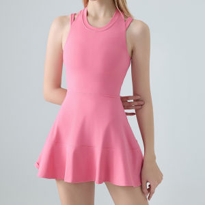 Womens Summer Tennis Golf Outfit Set Running Badminton Yoga Fitness Sports Dress Inner Shorts