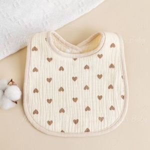Baby Feeding Drool Bib Cartoon Saliva Towel U-Shaped Gauze Bib for Newborn Absorbent Towel Drool