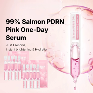 Medicube Salmon PDRN 99% Pink One‑Day Ampoule Serum Single‑Use Hydrating Brightening Facial Ampoule Instant Glow & Deep Moisture Skin Repair Serum Portable Daily‑Use Skincare Ampoule 10ea