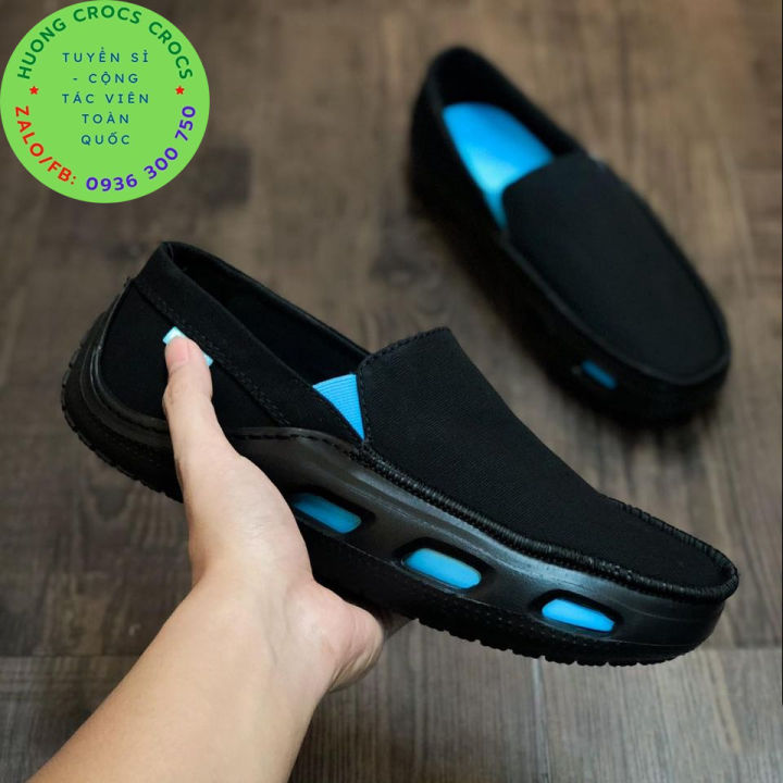 GIAY V I CROCS TIDELINE CANVAS CHO NAM MAU EN Lazada.vn