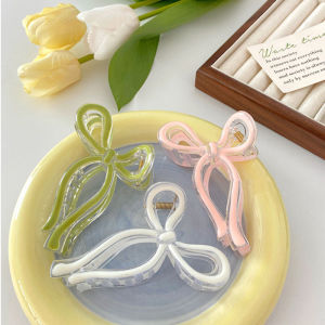 Kẹp tóc càng cua hình nơ lớn – Combo 3 cái – Nhựa trong nhiều màu phụ kiện tóc nữ đẹp sang trọng