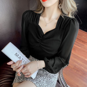 Aki20เสื้อสำหรับผู้หญิง2024การออกแบบใหม่สไตล์เกาหลีเสื้อชีฟองแฟชั่นเสื้อนางฟ้าทุกการแข่งขันเสื้อด้านบนผู้หญิงแฟชั่น2024เสื้อแฟชั่นผญ2024เสื้อครอปเสื้อยืด ผญสวย ๆ