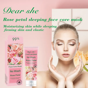 【Gift Town】Rose Petal No Wash Overnight Moisturizing Firming White Skin Sleeping Facial Gel Mask Cream For Skin Care