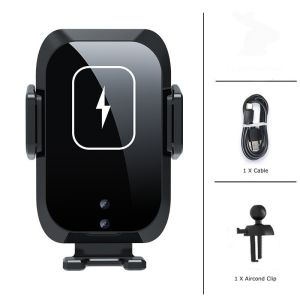 Pengecas kereta tanpa wayar 15W cepat mengecas  Auto Clamping Auto Sensor pemegang efon tanpa wayar mengecas aksesori kereta