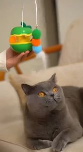 AIMAYAPET Kitten Toy Tumbler Cat Teaser Stick Cat Self-Happy Boredom Relief Toy Catnip Ball Toy Cat Turntable
