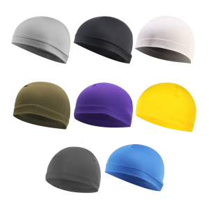 Sports Headwear Cycling Beanies Thin Head Wrap Sports Cotton Turban for Adults Creative Solid Color Headwear