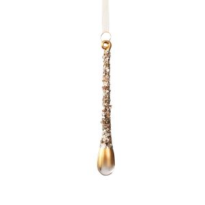 OOC Glittery Christmas Tree Icicle Pendants Teardrop-Shaped Crystal Clear DIY Christmas Decoration Eye-Catching Transparent Acrylic Xmas Hanging Ornament Wreath