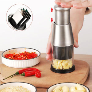 Chinatera Manual Onion Chopper Garlic Crusher Press Machine Chili Garlic Chopper Slicer Kitchen Tools