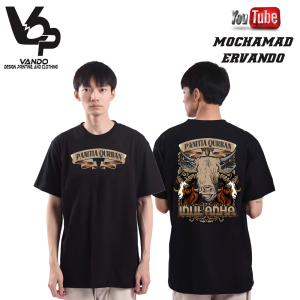 Baju Kaos Panitia Qurban Idul adha Lengan Pendek Hitam Cotton Combed 30s 5
