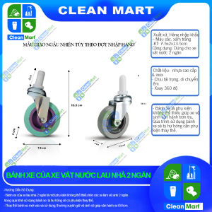 Bánh Xe Thay Thế Của Xe Vắt Nước Lau nhà 2 Ngăn (Giao Ngẫu Nhiên) - CLEAN MART