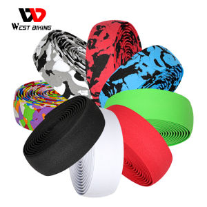 WEST BIKING Road Bike Handlebar Tape Anti-slip Shock Absorption Bicycle Handle Bar Tape Cycling Wrap End Plug Bike Accessories