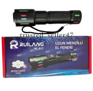 Zoomable Led Flashlight Heavy Duty Rain Proof Aluminum Body Outdoor Torch Light