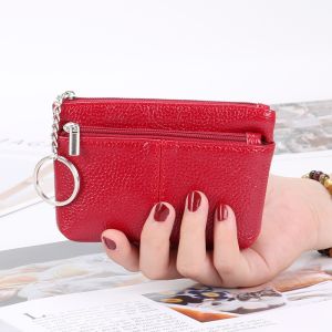 Ladies Short Coin Purse Coin Card Holder Small Clutch Zipper Key Case Mini Small Solid Wallet Wholesale
