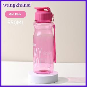 wangzhansi Công suất lớn cốc nước thể thao màu trong suốt vật nuôi lật trên cốc nước lạnh chai nước không gian cốc nước bằng nhựa