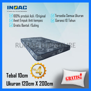 KASUR BUSA INOAC 120 X 200 X 10 REBONDED BONUS BANTAL ATAU GULING