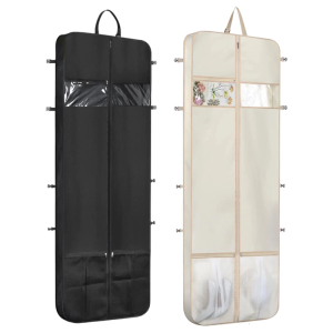 72Inch Wedding Dress Garment Cover Dustproof Storage Bag Foldable Hanging Clothes Protectors for Home Use Oxford Fabric