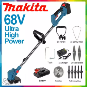 Cordless Grass Cutter Electric Lawn Mower Grass Trimmer Adjustable Rotatable Electric Mower Multi-Function Household Garden Weeding Tool Rechargeable Lithium Battery Power Machine with 5 Years Warranty