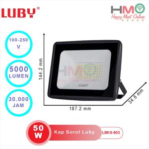 Luby Lampu Sorot LBKS-503 Kap Sorot Waterproof 10W 20W 30W 50W 100W Flood Light LED Lampu Tembak Lapangan Spanduk Billboard