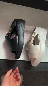 【Free Shipping】Platform-soled peep-toe womens shoes 2025 summer new thick-soled wedge sandals for women fashionable outdoor slippers