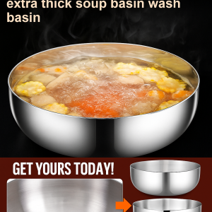 Washbasin Thickened Steel Non-slip Kitchen Basin Non-sticky Safe to Use Energy Saving and Time Saving