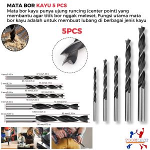 Mata Bor Mata Kayu Mata 5-8Pcs(3mm-4mm-5mm-6mm-7mm-8mm-9mm-10mm)Mata Murah Bor Besi Kayu Beton Mata Bor