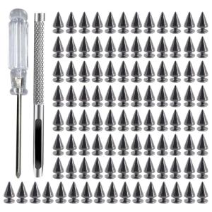 100 Pieces Elegant Cone Spikes Perfect for Customizing Denims Jackets Shoes and Fashion Accessories Daily Casual Use