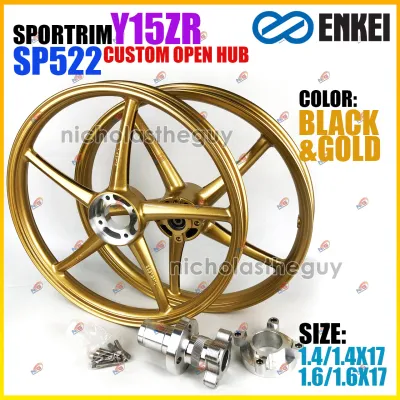 Enkei Sportrim Y15ZR SP522 Custom Open Hub Black/Gold