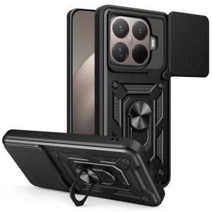 [SG] Phone Case for Xiaomi 17T 5G / 17T Pro 5G / 15T 5G / 15T Pro 5G / Poco M7 4G / Redmi 15 4G 5G Cover - Sliding Camera Protector Shockproof Hybrid Armor with Magnetic Ring Kickstand Cover