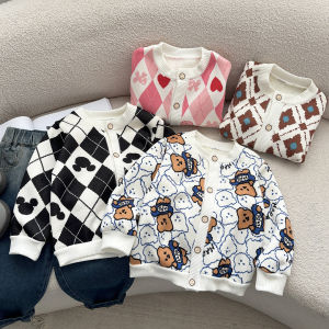 เด็กประมาณ 2025 เสื้อหนาวเด็กชายเสื้อหนาวเด็กชายสำหรับเด็กชายเสื้อแขนยาวเด็กหญิงรักษาความอบอุ่นเด็ก ๆ